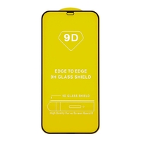 Folie de Protectie, Vafy, pentru Apple iPhone 15 Plus, Tempered Glass 9D, Full Cover, HD, Margini Negre, Transparent
