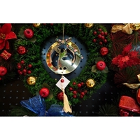 Ornament brad, Flippy, Ren, Auriu, Lucios, 15*25CM, Acril, Interior/ Exterior