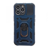 Husa de protectie Vafy compatibila cu Apple iPhone 13 Pro Max Defender Model 4 cu suport,Albastru