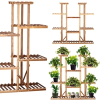 Stand de flori din lemn cu 15 etajere suport GA200, 119x120cm