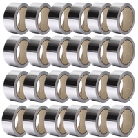 Set 24 Role Banda Adeziva de Aluminiu, Rezistenta UV, Aderenta, Izolare, Protectie, 50mmx50m, Argintiu