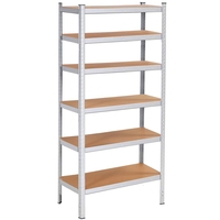 Raft cadru metalic modular pentru depozitare, 6 polite, 225x110x50cm, sarcina 900kg