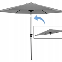 Umbrela terasa gradina, cu inclinare si husa, 300cm, Gri