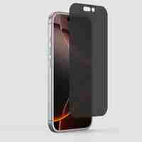 Folie Sticla Securizata, Vafy, Pentru Apple iPhone 16 Pro Max, Privacy Classic, 2.5D, Confidentialitate 30°, Negru Transparent