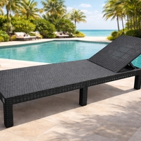 Sezlong pliabil tip valiza, 3 pozitii reglare, structura usoara pentru transport, 186x60x30 cm, gri