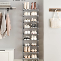 SONGMICS Suport pentru pantofi, cadru metalic cu 10 nivele, design personalizabil, 30x45x174cm, gri
