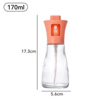 Pulverizator pentru Ulei, Vafy, Pulverizator din Sticla pentru Otet sau Alte Lichide, Simplu Reincarcabil, Multifunctionale, 17.3 x 5.6 cm, Capacitatea 170 ml, Roz