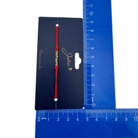 Martisor Bratara Primavara, Textil si Inox, Jolie, Snur Rosu, Model Scris Mama, Auriu