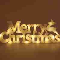Instalatie LED de Craciun, Vafy, Litere 3D, Merry Christmas, Lumina Calda, 27.5 x 10.5 x 1.4 cm, Alb