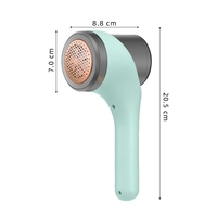 Aparat Scame si Par Haine, Vafy, Electric, USB inclus, Periuta Curatare, pentru Diferite Tesaturi, 3 Trepte, 20.5 x 8.8 x 7 cm, Verde