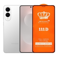 Folie Securizata pentru Samsung Galaxy S25 Edge, Vafy, Sticla de Protectie Compatibila cu Samsung Galaxy S25 Edge, Full Cover Series 111D, 10H GLASS, Margini Negre, Transparent