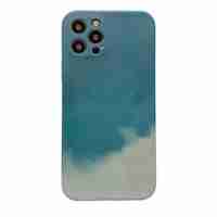 Husa protectie Vafy compatibila cu Apple iPhone 12 Pro Tpu Ombre, Verde/Alb