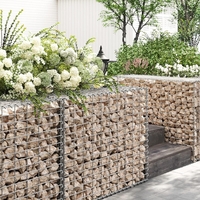 SONGMICS Cos de gabioane pentru pietre, otel galvanizat, 100x80x30cm, argintiu