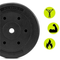Disc greutate haltera, 10 kg, umplutura bitumica, invelist PP, 29 mm, negru