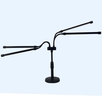 Lampa UV pentru cresterea plantelor, Flippy, conectare la retea, 20W, 4 capete, 72 LED-uri, ajustabila pana la 66.5 cm, Lumina Alb Mov