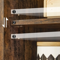 SONGMICS Comoda cu 3 sertare si dulap, 60x30x80cm, maro rustic