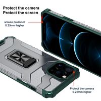Husa de protectie Vafy compatibila cu Apple iPhone 13 Pro Acrylic Armor cu suport Verde Inchis