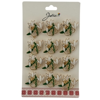 Set 12 Brose Martisor Primavara, Jolie, Model Buchet Ghiocei cu Piatra