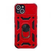 Husa de protectie Vafy compatibila cu Apple iPhone 13 Defender Model 4 cu suport,Rosu