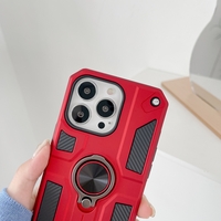 Husa protectie Vafy compatibila cu Apple iPhone 13 Pro Max Defender Model 5 cu suport prindere inel,Rosu