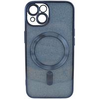 Husa de Protectie 2 in 1, Vafy, pentru Apple iPhone 14 Plus, Compatibila MagSafe, Magnetica, cu Protectie Lentila, din TPU, Albastru Marin