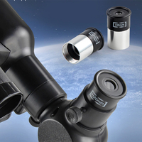 Telescop pentru copii cu stativ si 2 oculare pentru observarea cerului, 46x43x33 cm, negru