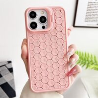 Husa de Protectie TPU, Vafy, pentru Samsung Galaxy S23 Ultra, 3D Cube, cu Inel, Protectie Camera, Antisoc, Antizgariere, Antialunecare, Acoperire Completa, Roz