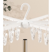 Uscator de Rufe Vertical, Flippy, 2 Niveluri, Pliabil, din ABS+PP+Otel Inoxidabil, Rotire 360 Grade, 130 x 75 cm, Alb