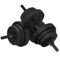 Set de greutati multifunctionale transformabil in gantere, kettlebell, haltera, total 19 kg