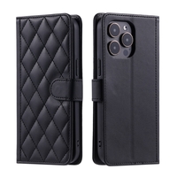 Husa de Protectie Tip Carte, Vafy, pentru Apple iPhone 15 Pro, Model cu Suport si Capsa, Antisoc, Rezistenta la Impact, Protectie Camera, Negru