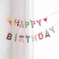 Banner Happy Birthday 100x200 cm, Flippy, Rola de Ata Inclusa, Tematica Candy, Multicolor