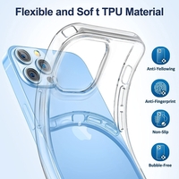 Husa de protectie Vafy compatibila cu Apple iPhone 12 Tpu 1mm,Transparent