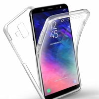 Husa de protectie Flippy® pentru Samsung A7 2017 Full Tpu 360 V2 Transparent cu margini albe