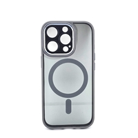 Husa de Protectie Compatibil cu iPhone 16, Vafy, Incarcare Wireless, Tehnologie Magsafe, Carcasa din TPU/ PC, Protectie Camera, Antisoc, Antizgariere, Gri - Transparent