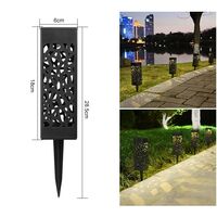 Lampa solara LED, Flippy, Set 6 Bucati, Tip Felinar, pentru Gradina, Inaltime 30.2 cm, putere 0.2W, 1.2V, 600mAh, Lumina Alb Cald, Negru