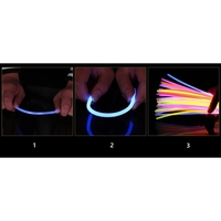 Set 100 Bratari Luminoase, Flippy, pentru Petreceri, Fosforescente, Glow Sticks, 20 cm, Multicolor