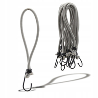 Set 25 bucati elastice pentru fixare prelate sau bannere, cu carlig 25 cm, gri