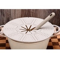 Capac Sita pentru Tigaie, Vafy, 28 inch, Capac din Silicon pentru Scuregere, Rezistent la Remperaturi ridicate, Anti-Stropire, Deflector de Ulei, Alb