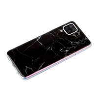 Husa protectie pentru Apple iPhone SE 2020 Soft IMD TPU Marble Negru Suport inclus