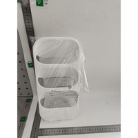 Suport - Organizator pentru Tacamuri, Flippy, 3 Compartimente, Suport pentru Cosmetica, Ustensile, Material PP Durabil, 33 x 16 x 15 cm Alb
