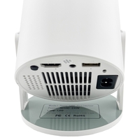 Video Proiector Portabil cilindric HY300, Flippy, Inteligent, HD 1280×720, Wireless, Compatibil cu Android/iOS, AC, 19 x 11 x 9 cm, Alb