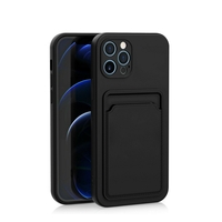 Husa protectie Vafy cu suport card compatibila cu Apple iPhone 11 Negru