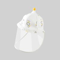 Palarie de Protectie pentru Bebelusi, Vafy, Model Ratuste, Pescareasca, de Primavara si Toamna, cu Masca si Fermoar, 42 cm, pentru 0-3 Luni, Alb