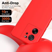 Husa de Protectie, Vafy, pentru Xiaomi Redmi 13T, Liquid Silicone, cu Microfibra pe Interior, Protectie Antisoc, Compatibil Incarcare Wireless, Rosu