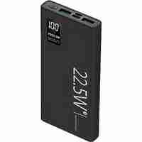 Baterie Externa Powerbank, Flippy, Ultra-Subtire cu Ecran Digital, Compatibilitate Universala, TYPE-C si USB x2, 10000 mAh, Power Delivery 22.5W, 144x66x16 mm, Negru