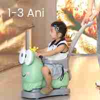 Masinuta Balansor Multifunctionala pentru Copii, Flippy, Model Cal Scooter de tip Masinuta Balansor, Varsta 1-3 ani, 93 x 80 x 58 cm, cu Maner, Verde