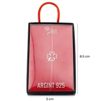 Bratara Argint 925 pentru Dama, Jolie, Model Trifoi in Contur, Martisor Bratara de 1 Martie, Pandativ Argintiu cu Snur Rosu
