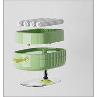 Perie de Spalat Haine, Flippy, cu Dispenser pentru Detergent, 4 Perii de Curatare, din ABS + PS, Verde