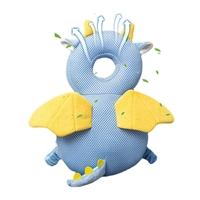 Perna tip Rucsac pentru Protectia Capului, Vafy, Tetiera tip Dragon, pentru Bebelusi, Design tip Plasa, 33x6x19 cm, 180 g, Albastru