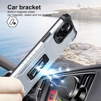 Husa de protectie Vafy compatibila cu Apple iPhone 13 Pro Acrylic Armor cu suport Negru